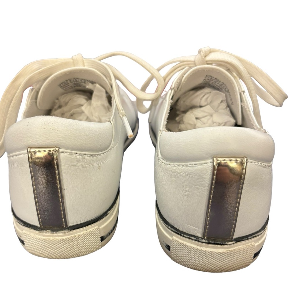 Kenneth Cole New York Women’s White Leather Kam Stripe Lace Up‎ Sneakers Size 7 - Picture 5 of 7